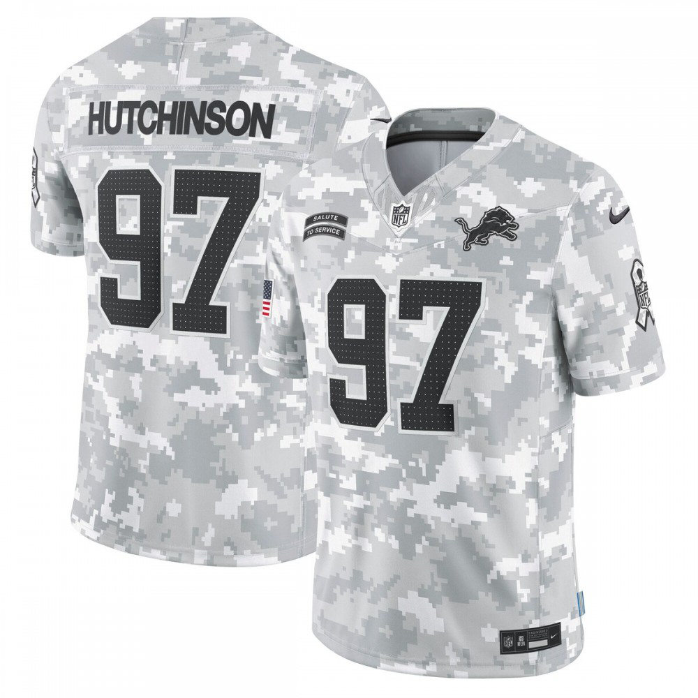 Aidan Hutchinson Detroit Lions Nike 2024 Salute to Service Limited Jersey - Arctic Camo-GridironStore